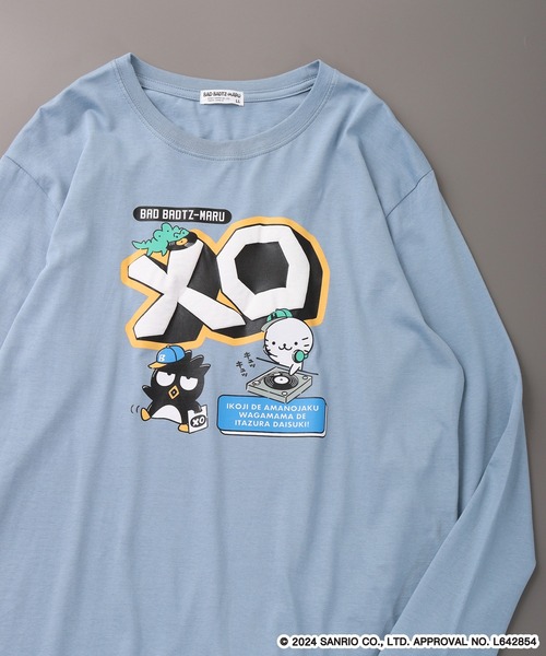 sanrio(サンリオ)の「Sanrio characters 長袖Tシャツ ハローキティ/けろけろけろっぴ/バッドばつ丸(Tシャツ/カットソー・メンズ・ネイビー/ブラック系/ブルー系その他/オートミール/チャコール/ホワイト/ブラック系1/ネイビー系/チャコールグレー/ブラック系2/ネイビー系2/ブラック/グレイッシュベージュ/ピンク系その他/ホワイト系/ブルー系その他2・M/L/LL)」の13枚目の写真
