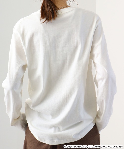 sanrio(サンリオ)の「Sanrio characters 長袖Tシャツ ハローキティ/けろけろけろっぴ/バッドばつ丸(Tシャツ/カットソー・メンズ・ネイビー/ブラック系/ブルー系その他/オートミール/チャコール/ホワイト/ブラック系1/ネイビー系/チャコールグレー/ブラック系2/ネイビー系2/ブラック/グレイッシュベージュ/ピンク系その他/ホワイト系/ブルー系その他2・M/L/LL)」の20枚目の写真