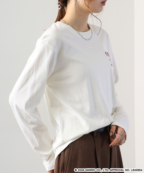 sanrio(サンリオ)の「Sanrio characters 長袖Tシャツ ハローキティ/けろけろけろっぴ/バッドばつ丸(Tシャツ/カットソー・メンズ・ネイビー/ブラック系/ブルー系その他/オートミール/チャコール/ホワイト/ブラック系1/ネイビー系/チャコールグレー/ブラック系2/ネイビー系2/ブラック/グレイッシュベージュ/ピンク系その他/ホワイト系/ブルー系その他2・M/L/LL)」の21枚目の写真