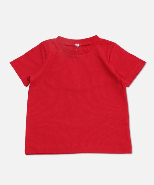 chil2（チルツー）の「コットン100％ 無地半袖Tシャツ（Tシャツ/カットソー・キッズ・ベージュ/イエロー/オレンジ/ラベンダー/ミント/ネイビー/ホワイト/オレンジ系/ピンク/レッド/ライトグリーン/グリーン/クリーム/グレー/チャコールグレー/ブルー/ブラック/スモークピンク/カーキ/サックスブルー・80ｃｍ/90cm/100cm/110cm/120cm/130cm/140cm/150cm/160cm）」の18枚目の写真