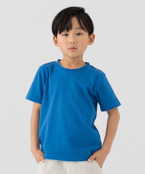 chil2（チルツー）の「コットン100％ 無地半袖Tシャツ（Tシャツ/カットソー・キッズ・ベージュ/イエロー/オレンジ/ラベンダー/ミント/ネイビー/ホワイト/オレンジ系/ピンク/レッド/ライトグリーン/グリーン/クリーム/グレー/チャコールグレー/ブルー/ブラック/スモークピンク/カーキ/サックスブルー・80ｃｍ/90cm/100cm/110cm/120cm/130cm/140cm/150cm/160cm）」の13枚目の写真