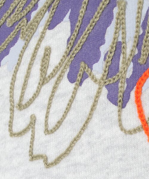 NO NEED（ノーニード）の「ビッグフラワー刺繍 クルーネックスウェット（スウェット・メンズ・チャコールグレー/グレー・M/L）」の12枚目の写真