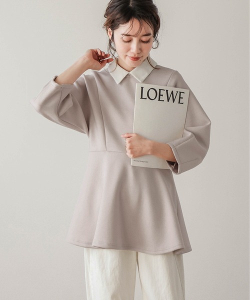 AMELY（エミリー）の「2Wayぺプラムトップス（Tシャツ