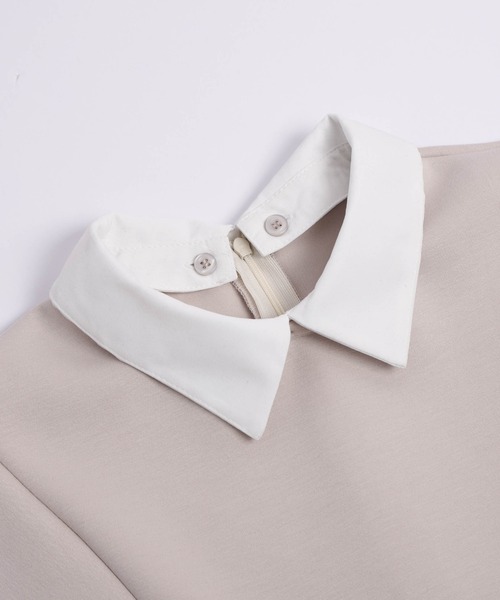 AMELY（エミリー）の「2Wayぺプラムトップス（Tシャツ/カットソー・レディース・ベージュ/ネイビー/グレー/ブラック・フリー）」の9枚目の写真