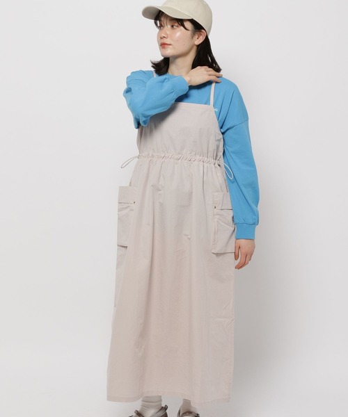 niko and...(ニコアンド)の「カーゴキャミワンピース(ワンピース・レディース・カーキ/ナチュラル/ブラック・LARGE/MEDIUM)」の7枚目の写真