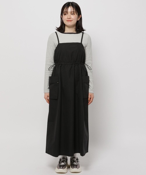 niko and...(ニコアンド)の「カーゴキャミワンピース(ワンピース・レディース・カーキ/ナチュラル/ブラック・LARGE/MEDIUM)」の10枚目の写真