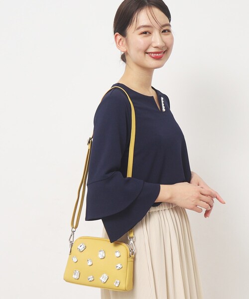 Sunauna(スーナウーナ)の「◆【ビジュー/牛革】ショルダー2WAYバッグ(ショルダーバッグ・レディース・ライトブルー/ブラック/イエロー系その他・00)」の12枚目の写真