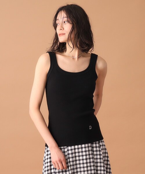 DRESSTERIOR（ドレステリア）の「◆【洗える/インナーやメインにも大活躍】ランダムテレコタンクトップ（タンクトップ・レディース・ブラック/オフホワイト・38/36）」の10枚目の写真