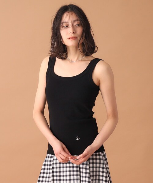 DRESSTERIOR（ドレステリア）の「◆【洗える/インナーやメインにも大活躍】ランダムテレコタンクトップ（タンクトップ・レディース・ブラック/オフホワイト・38/36）」の11枚目の写真