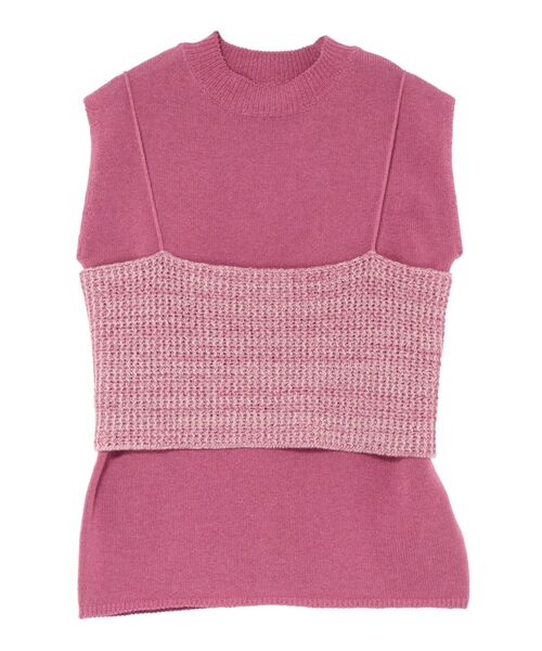 LAGUNAMOON（ラグナムーン）の「ビスチェセットニットプルオーバー（ニット/セーター・レディース・ブラック/ベージュ/ピンク・FREE）」の20枚目の写真