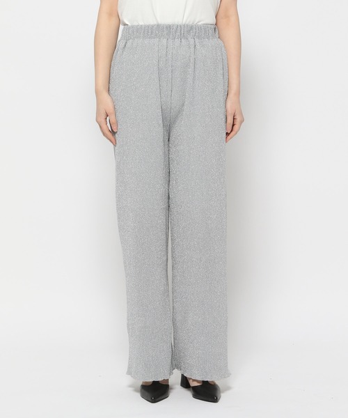 mysty woman(ミスティウーマン)の「ラメプリーツイージーパンツ 113512(その他パンツ・レディース・ブラック/シルバー・FREE)」の6枚目の写真