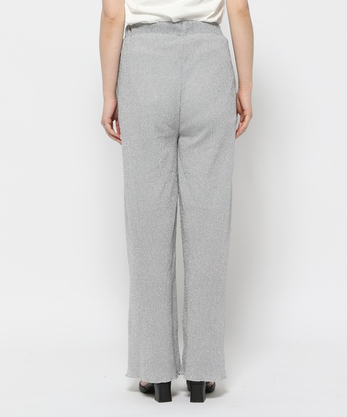 mysty woman(ミスティウーマン)の「ラメプリーツイージーパンツ 113512(その他パンツ・レディース・ブラック/シルバー・FREE)」の8枚目の写真