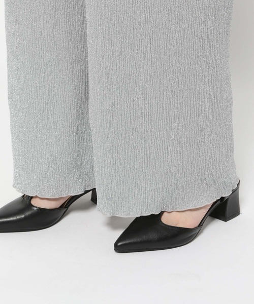 mysty woman(ミスティウーマン)の「ラメプリーツイージーパンツ 113512(その他パンツ・レディース・ブラック/シルバー・FREE)」の10枚目の写真