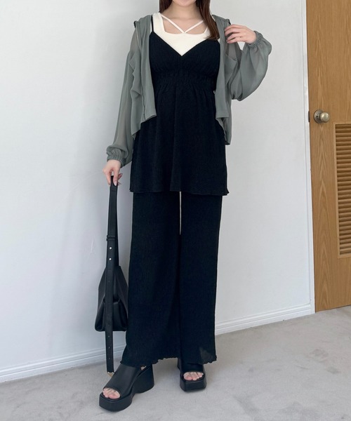 mysty woman(ミスティウーマン)の「ラメプリーツイージーパンツ 113512(その他パンツ・レディース・ブラック/シルバー・FREE)」の15枚目の写真