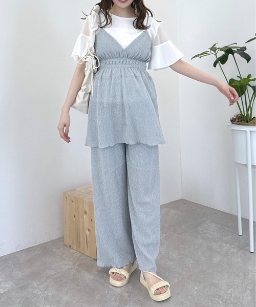 mysty woman(ミスティウーマン)の「ラメプリーツイージーパンツ 113512(その他パンツ・レディース・ブラック/シルバー・FREE)」の18枚目の写真