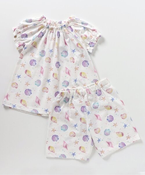 apres les cours（アプレレクール）の「【接触冷感・吸水速乾】バラエティ総柄GIRLS半袖パジャマ（ルームウェア/パジャマ・キッズ・オフホワイト/ピンク/ネイビー・80/90/100/110/120/130）」の17枚目の写真