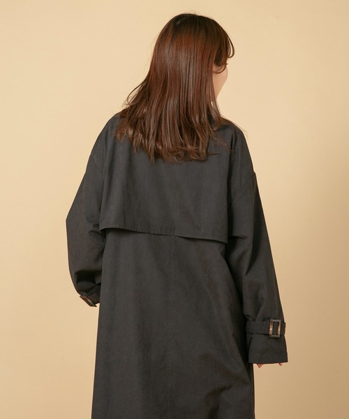 fort point(フォーポイント)の「【fort point/フォートポイント】アレンジカラーロングトレンチコート(トレンチコート・レディース・カーキ/ブラック/ベージュ・FREE)」の8枚目の写真
