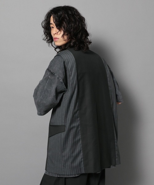 Anui（アニュイ）の「【UNISEX】サイドストライプブレザーベスト
