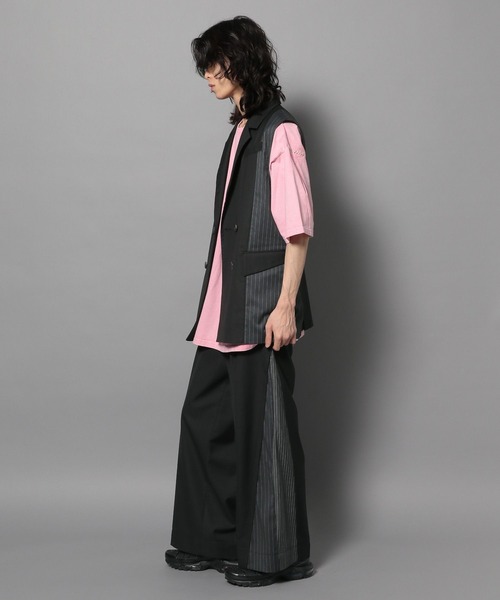 Anui（アニュイ）の「【UNISEX】サイドストライプブレザーベスト（テーラードジャケット・レディース・ブラック/グレー・MEDIUM）」の12枚目の写真