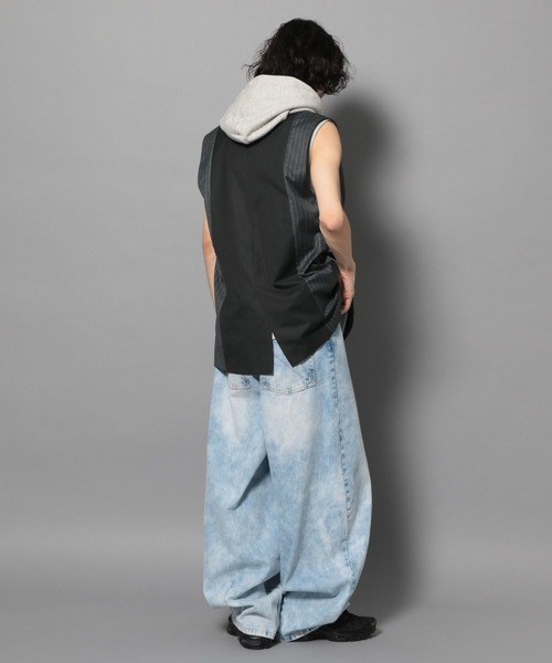 Anui（アニュイ）の「【UNISEX】サイドストライプブレザーベスト（テーラードジャケット・レディース・ブラック/グレー・MEDIUM）」の16枚目の写真