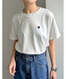 [2024SS COLLECTION][接触冷感]ハートワンポイント刺繍Tシャツ