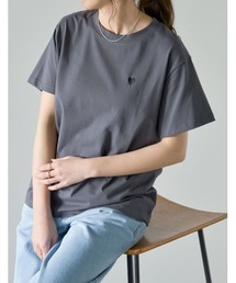 [2024SS COLLECTION][接触冷感]ハートワンポイント刺繍Tシャツ