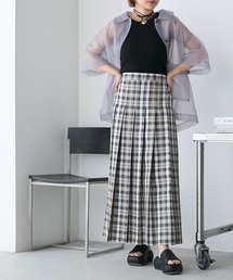 forksy. | 【forksy.】チェックプリーツロングスカート(スカート)