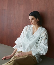 レースカフタンブラウス