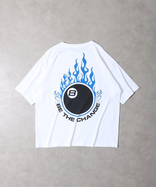RGY（アールジーワイ）の「RGY ビリヤード両面プリント ビッグシルエットTシャツ（Tシャツ/カットソー・メンズ・ホワイト/ライトベージュ/ブラック・M/L）」の5枚目の写真