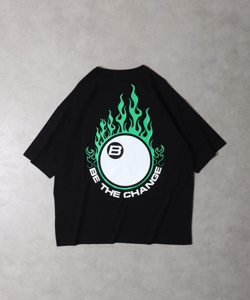 RGY（アールジーワイ）の「RGY ビリヤード両面プリント ビッグシルエットTシャツ（Tシャツ/カットソー・メンズ・ホワイト/ライトベージュ/ブラック・M/L）」の7枚目の写真