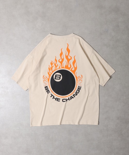 RGY（アールジーワイ）の「RGY ビリヤード両面プリント ビッグシルエットTシャツ（Tシャツ/カットソー・メンズ・ホワイト/ライトベージュ/ブラック・M/L）」の9枚目の写真