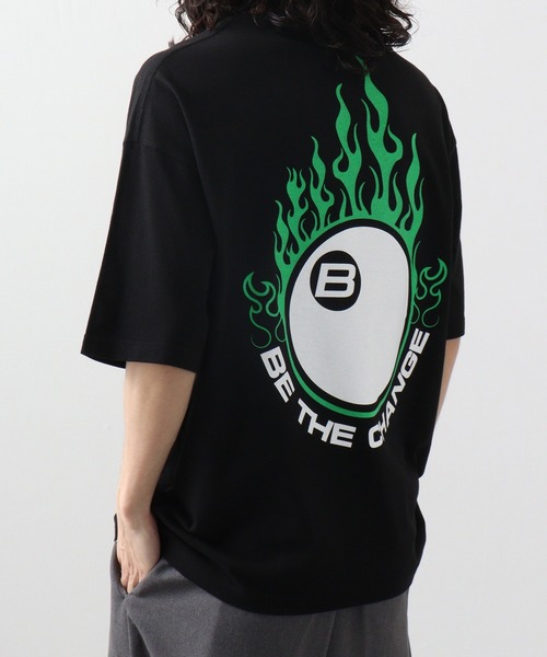 RGY（アールジーワイ）の「RGY ビリヤード両面プリント ビッグシルエットTシャツ（Tシャツ/カットソー・メンズ・ホワイト/ライトベージュ/ブラック・M/L）」の16枚目の写真