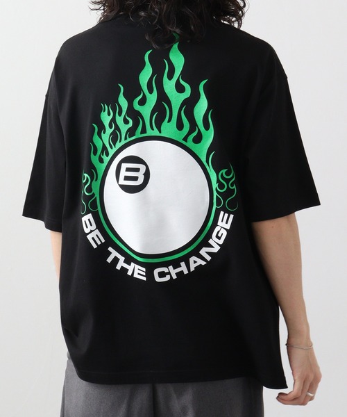 RGY（アールジーワイ）の「RGY ビリヤード両面プリント ビッグシルエットTシャツ（Tシャツ/カットソー・メンズ・ホワイト/ライトベージュ/ブラック・M/L）」の17枚目の写真