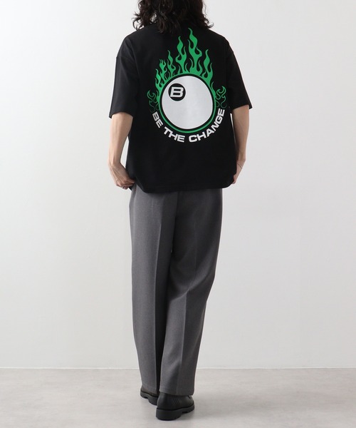 RGY（アールジーワイ）の「RGY ビリヤード両面プリント ビッグシルエットTシャツ（Tシャツ/カットソー・メンズ・ホワイト/ライトベージュ/ブラック・M/L）」の20枚目の写真