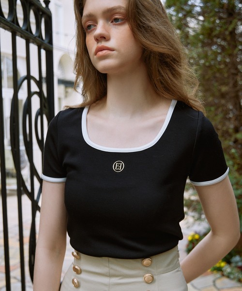 eimyモチーフロゴパイピングTシャツ（Tシャツ/カットソー）｜eimy istoire（エイミーイストワール）