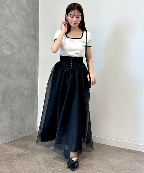 eimyモチーフロゴパイピングTシャツ（Tシャツ/カットソー）｜eimy istoire（エイミーイストワール）