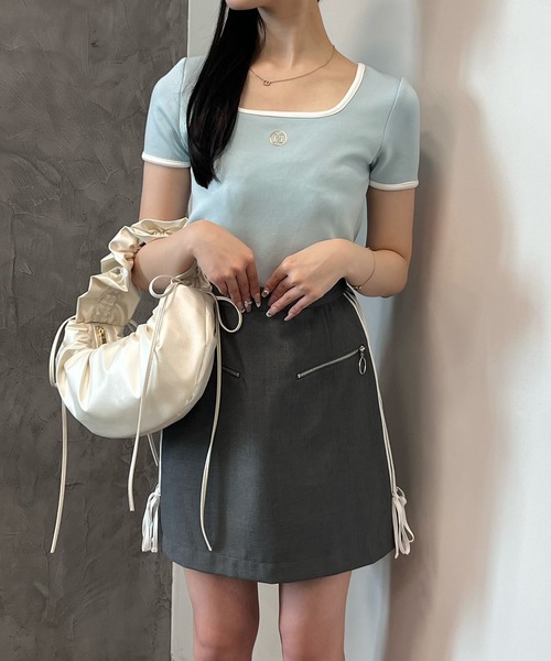 eimyモチーフロゴパイピングTシャツ（Tシャツ/カットソー）｜eimy istoire（エイミーイストワール）