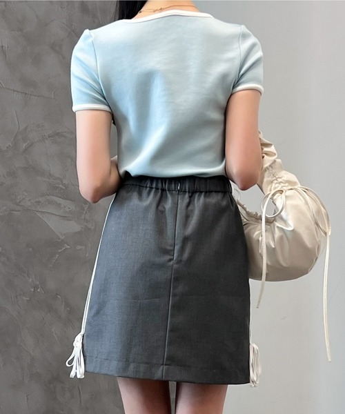 eimyモチーフロゴパイピングTシャツ（Tシャツ/カットソー）｜eimy istoire（エイミーイストワール）