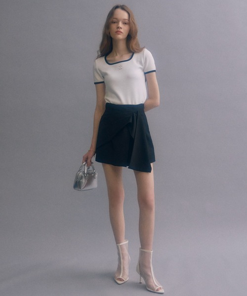 eimyモチーフロゴパイピングTシャツ（Tシャツ/カットソー）｜eimy istoire（エイミーイストワール）