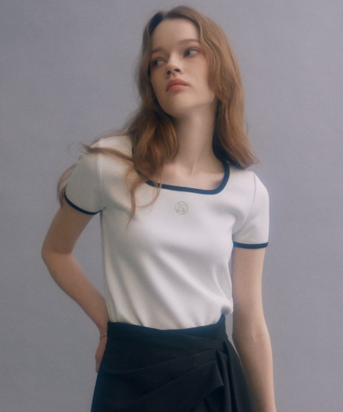 eimyモチーフロゴパイピングTシャツ（Tシャツ/カットソー）｜eimy istoire（エイミーイストワール）