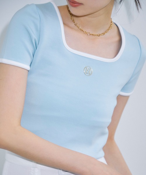 eimyモチーフロゴパイピングTシャツ（Tシャツ/カットソー）｜eimy istoire（エイミーイストワール）