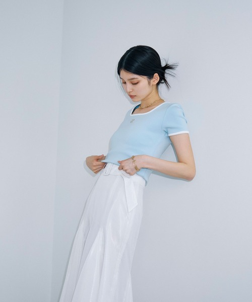 eimyモチーフロゴパイピングTシャツ（Tシャツ/カットソー）｜eimy istoire（エイミーイストワール）