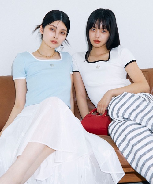 eimyモチーフロゴパイピングTシャツ（Tシャツ/カットソー