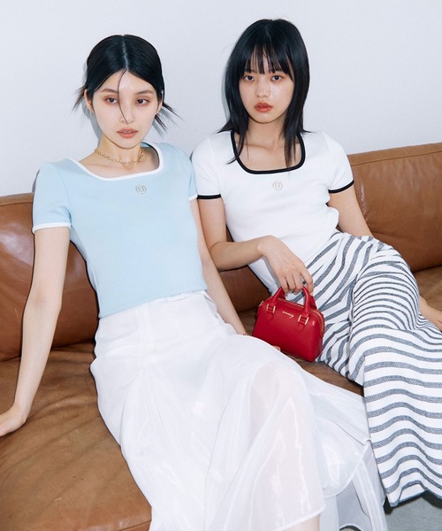 eimyモチーフロゴパイピングTシャツ（Tシャツ/カットソー）｜eimy istoire（エイミーイストワール）