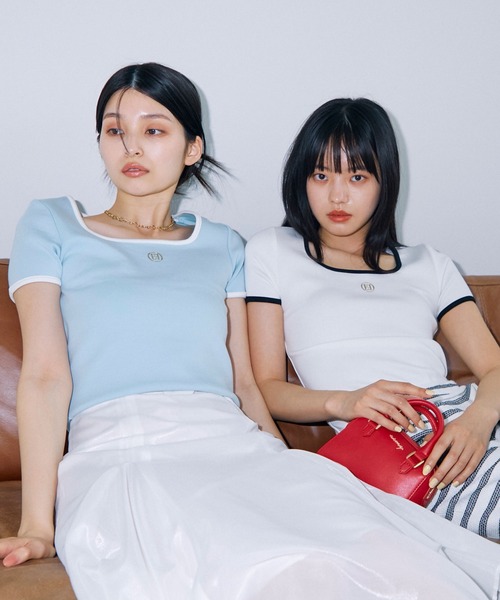 eimyモチーフロゴパイピングTシャツ（Tシャツ/カットソー）｜eimy istoire（エイミーイストワール）