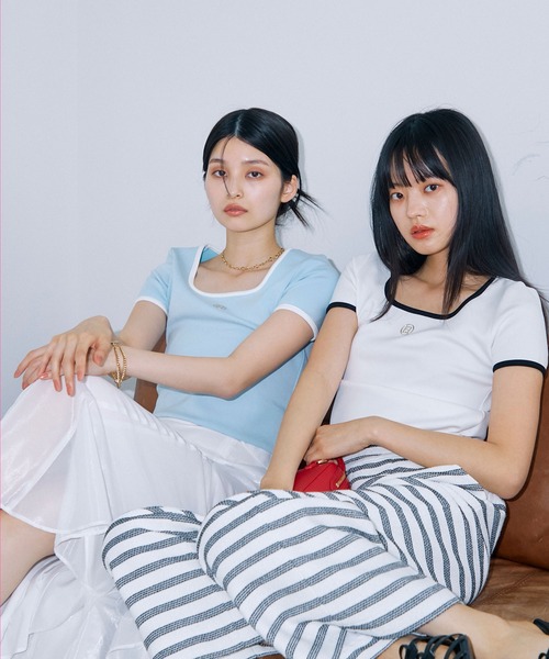 eimyモチーフロゴパイピングTシャツ（Tシャツ/カットソー）｜eimy istoire（エイミーイストワール）