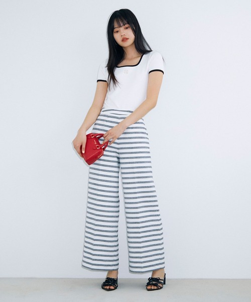 eimyモチーフロゴパイピングTシャツ（Tシャツ/カットソー）｜eimy istoire（エイミーイストワール）