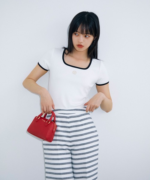 eimyモチーフロゴパイピングTシャツ（Tシャツ/カットソー）｜eimy istoire（エイミーイストワール）