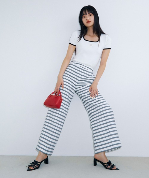 eimyモチーフロゴパイピングTシャツ（Tシャツ/カットソー）｜eimy istoire（エイミーイストワール）