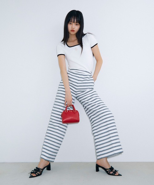 eimyモチーフロゴパイピングTシャツ（Tシャツ/カットソー）｜eimy istoire（エイミーイストワール）